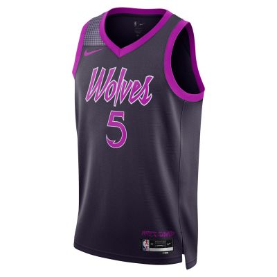Nike NBA Anthony Edwards Minnesota Timberwolves City Edition Swingman Jersey - Fialové - Dres