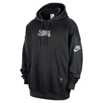 Nike Club NBA Philadelphia 76ers 2025/26 Hardwood Classics Premium Pull-Over Hoodie - Černé - Mikina
