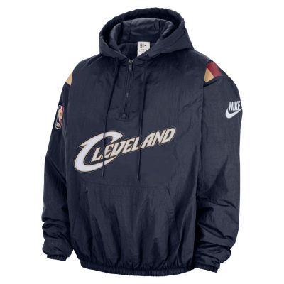 Nike Therma-FIT NBA Cleveland Cavaliers Hardwood Clasics 1/2-Zip Hoodie - Modré - Mikina