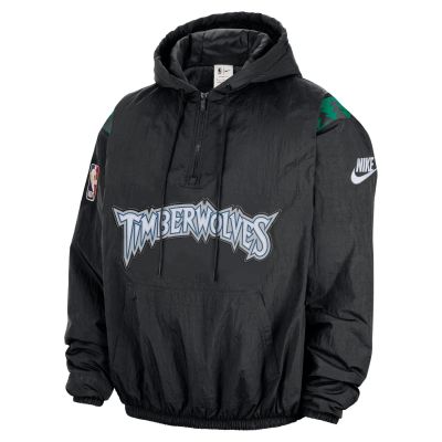 Nike Therma-FIT NBA Minnesota Timberwolves Hardwood Clasics 1/2-Zip Hoodie Black - Černé - Mikina
