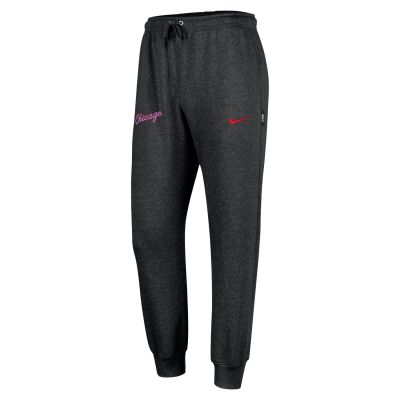 Nike NBA Club Chicago Bulls City Edition Fleece Jogger - Černé - Kalhoty