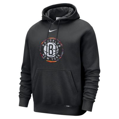 Nike Brooklyn Nets City Edition Club Hoodie - Černé - Mikina
