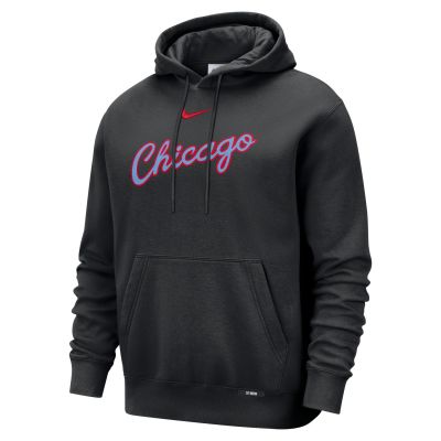 Nike Basketball Club Chicago Bulls City Edition Pull-Over Hoodie - Černé - Mikina