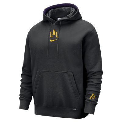 Nike NBA Premium Club Los Angeles Lakers City Edition Fleece Hoodie - Černé - Mikina