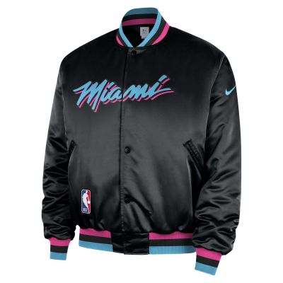 Nike NBA Miami Heat City Edition Premium Jacket - Černé - Bunda