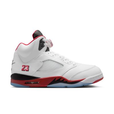 Air Jordan 5 Retro "Fire Red Black Tongue 2025" - Bílé - Tenisky