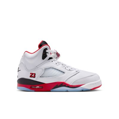 Air Jordan 5 Retro OG "Fire Red" (GS) - Bílé - Tenisky