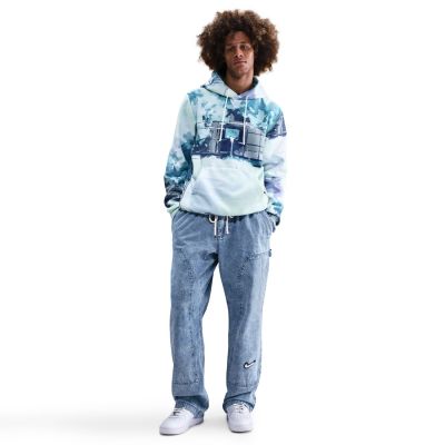 Nike Denim Basketball Pants Blue Grey - Modré - Kalhoty