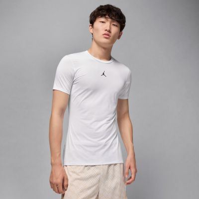 Jordan Sport Dri-FIT Short-Sleeve Base Layer Top White - Bílé - Triko