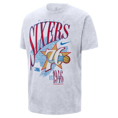 Nike NBA Philadelphia 76ers Hardwood Classics Tee - Bílé - Triko