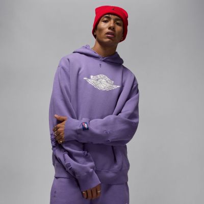 Jordan Rare Air Fleece Pullover Hoodie Purple Earth - Fialové - Mikina