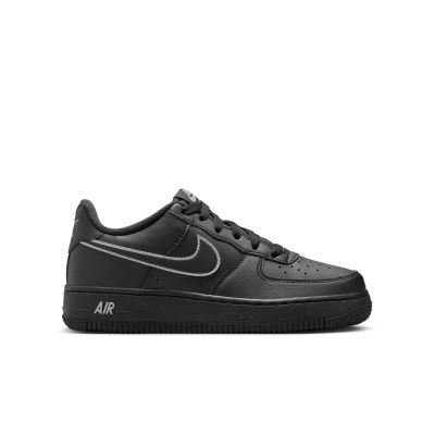 Nike Air Force 1 "Black Light Smoke Grey" (GS) - Černé - Tenisky