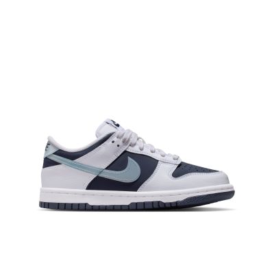 Nike Dunk Low "Light Armoury Blue Obsidian" (GS) - Bílé - Tenisky
