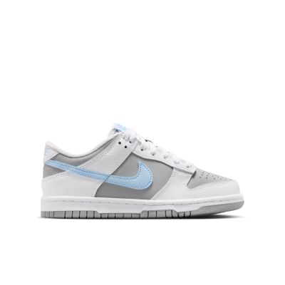 Nike Dunk Low "Light Smoke Grey Celestine Blue" (GS) - Bílé - Tenisky