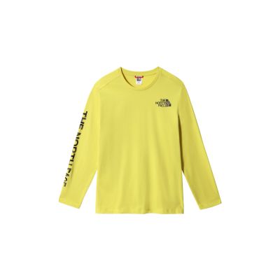 The North Face M Coordinates L/S Tee Acid Yellow - Žluté - Triko