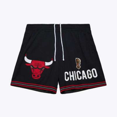 Mitchell & Ness NBA Team Origins 7in Mesh Bulls Vintage Logo Shorts - Černé - Kraťasy
