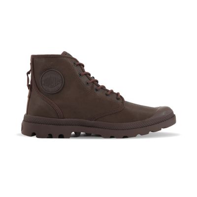 Palladium Pampa Hi Coated Dark Cocoa - Hnědé - Tenisky