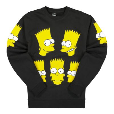 The Simpsons X Chinatown Market Classic Bart Crewneck Sweatshirt Black - Černé - Mikina
