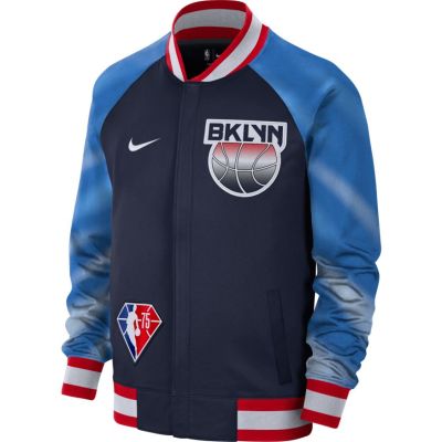 Nike Dri-FIT Brooklyn Nets Showtime City Edition NBA Jacket - Modré - Bunda