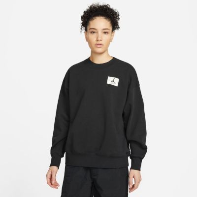 Jordan Essentials Wmns Fleece Crew Sweatshirt - Černé - Mikina