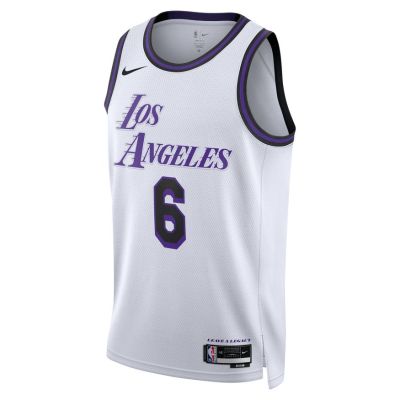 Nike Dri-FIT NBA LeBron James Los Angeles Lakers City Edition 2022 Swingman Jersey - Bílé - Dres
