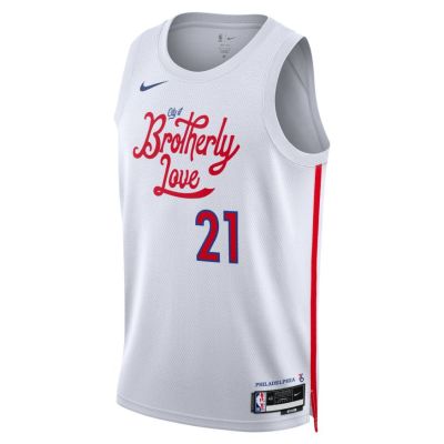 Nike NBA Dri-FIT Joel Embiid Philadelphia 76ers City Edition 2022 Swingman Jersey - Bílé - Dres