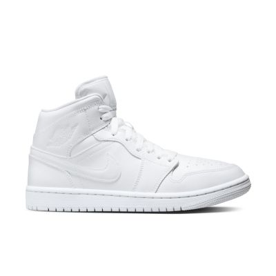 Air Jordan 1 Mid "Triple White" Wmns - Bílé - Tenisky