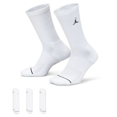 Jordan Everyday Crew Socks 3-Pack White - Bílé - Ponožky