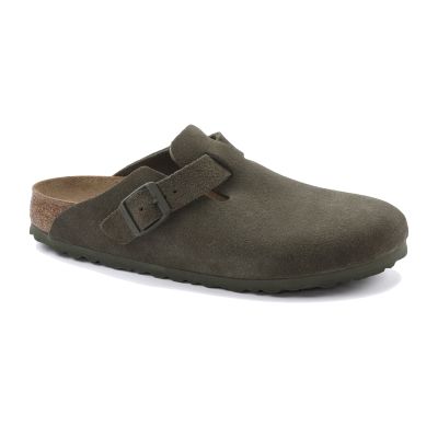 Birkenstock Boston Suede Leather Regular Fit Green 1024721 - Zelené - Sandály Birkenstock Boston Suede Leather Regular Fit Green 1024721 - Zelené - Sandály