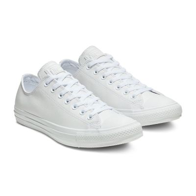 Converse Chuck Taylor All Star Mono Leather White - Bílé - Tenisky