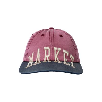 Market Vintage Arc 6-Panel Hat Wine/Skipper Blue - Červené - Kšiltovka