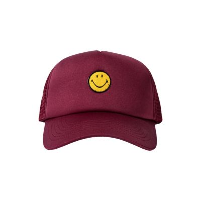 Market Smiley Studios Trucker Hat Wine - Červené - Kšiltovka