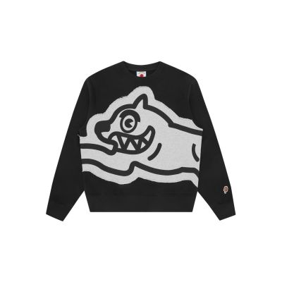 ICECREAM Applique Jumbo Running Dog Crewneck Black - Černé - Mikina ICECREAM Applique Jumbo Running Dog Crewneck Black - Černé - Mikina