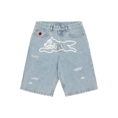 ICECREAM Running Dog Denim Shorts Heavy Wash Blue - Modré - Kraťasy ICECREAM Running Dog Denim Shorts Heavy Wash Blue - Modré - Kraťasy