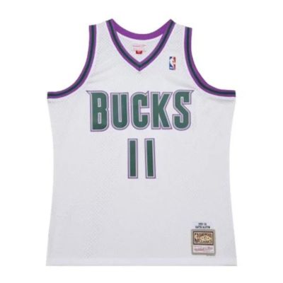 Mitchell & Ness NBA White Bucks 1999 Rafer Alston Jersey - Bílé - Dres