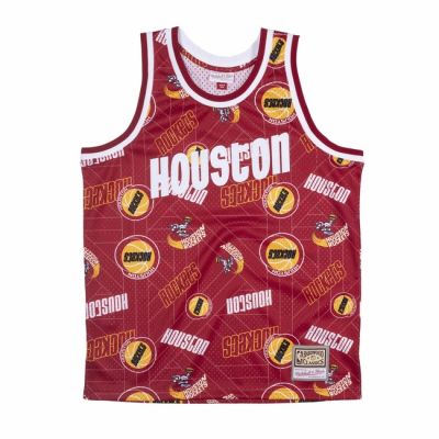Mitchell & Ness Houston Rockets Swingman Jersey - Červené - Dres