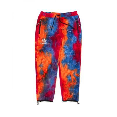 Pleasures Orange Caffeine Polar Fleece Pants Orange - Oranžové - Kalhoty