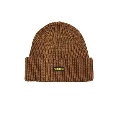 Pleasures Impact Logo Beanie Tan - Hnědé - Čepice