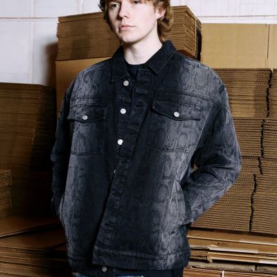 Pleasures Encore Trucker Jacket Black - Černé - Bunda