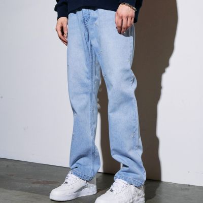 Pleasures Safety Pin 5 Pocket Denim Blue - Modré - Kalhoty