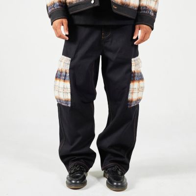 Pleasures Mental Cargo Pants Black - Černé - Kalhoty