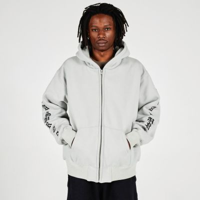 Pleasures OE Zip Up Hoodie Grey - Šedé - Mikina