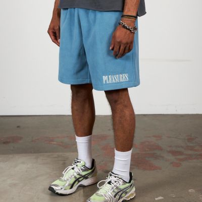 Pleasures Equator Shorts Slate - Modré - Kraťasy