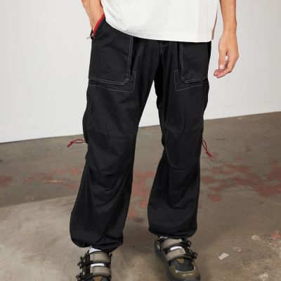 Pleasures Public Utility Pants Black - Černé - Kalhoty