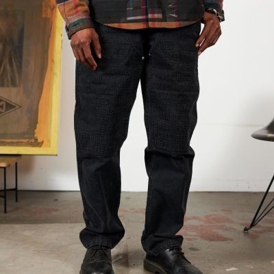 Pleasures Impact Double Knee Pants Black - Černé - Kalhoty