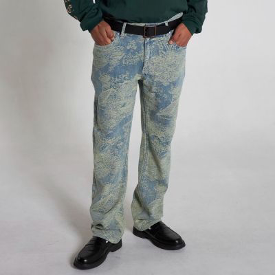 Pleasures Dizzy 5 Pocket Denim Yellow - Žluté - Kalhoty