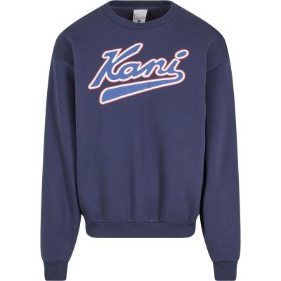 Karl Kani Varsity Print Os Crewneck Blue - Modré - Mikina