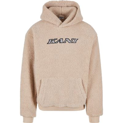 Karl Kani Silver Teddy Hoodie Beige - Hnědé - Mikina