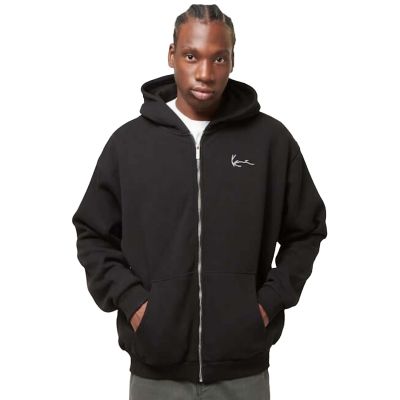 Karl Kani Chest Signature Essential Zip Hoodie Black - Černé - Mikina Karl Kani Chest Signature Essential Zip Hoodie Black - Černé - Mikina