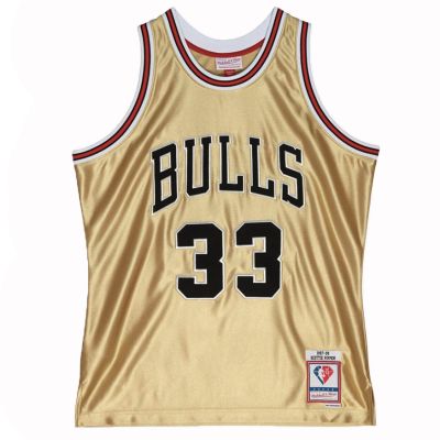 Mitchell & Ness Chicago Bulls Scottie Pippen 75th Gold Swingman Jersey - Vícebarevné - Dres